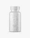 Frosted Bottle With White Pills Mockup