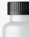 Frosted Bottle With White Pills Mockup