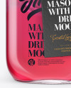Opened Mason Jug with Fruit Drink Mockup - Front View