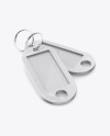 Two Glossy Key Tags Mockup