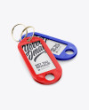 Two Glossy Key Tags Mockup