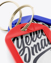 Two Glossy Key Tags Mockup