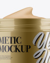 Opened Metallic Cosmetic Jar Mockup Opened Metallic Cosmetic Jar Mockup
