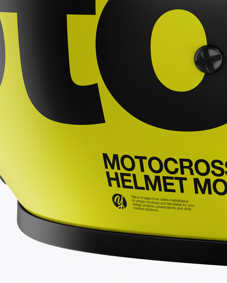 Motocross Helmet Mockup - Side View