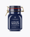900ml Glossy Ceramic Jam Jar w/ Clamp Lid Mockup 900ml Glossy Ceramic Jam Jar w/ Clamp Lid Mockup