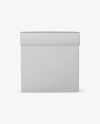 Matte Square Box Mockup - Front View