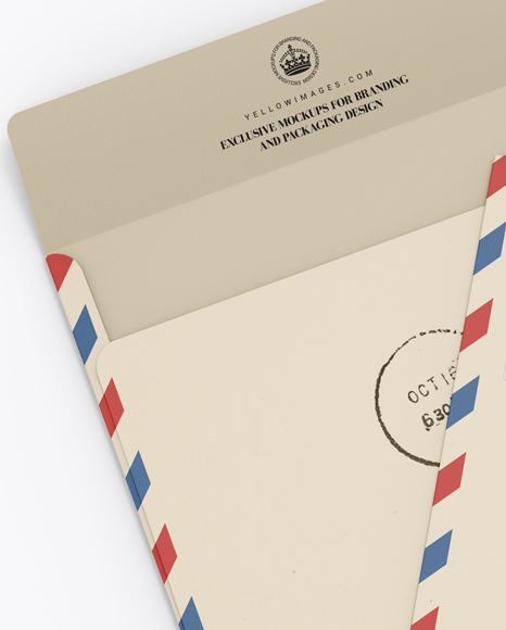 Two Paper Envelopes Mockup