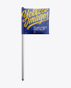 Flag Post Mockup - Front View