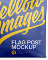 Flag Post Mockup - Front View