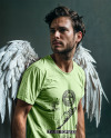 Man with Wings Wearing a T-Shirt Mockup