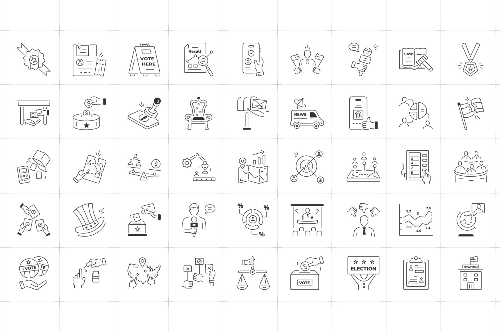 Animated US Elections Icons Animated US Elections Icons