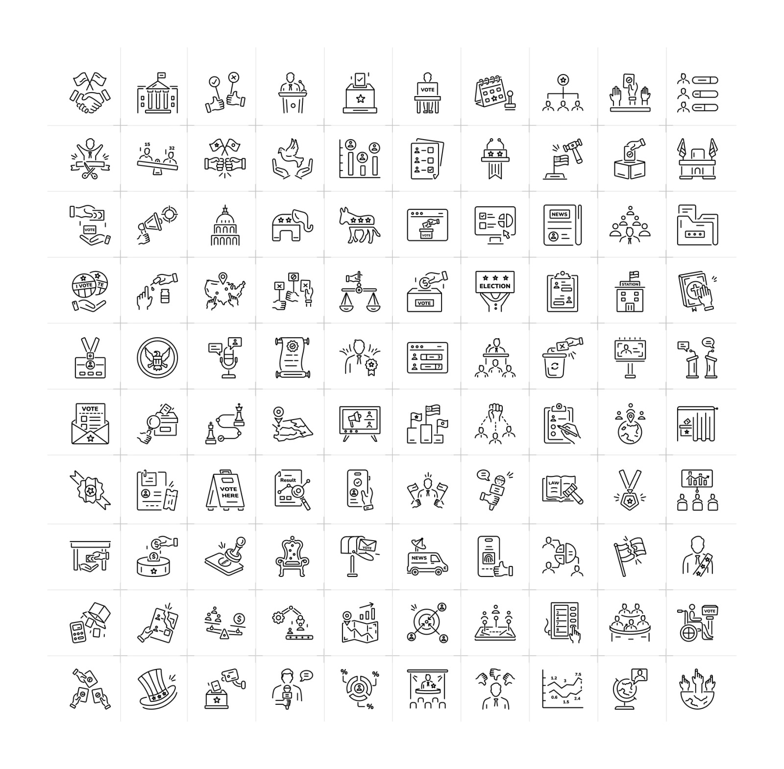 Animated US Elections Icons Animated US Elections Icons