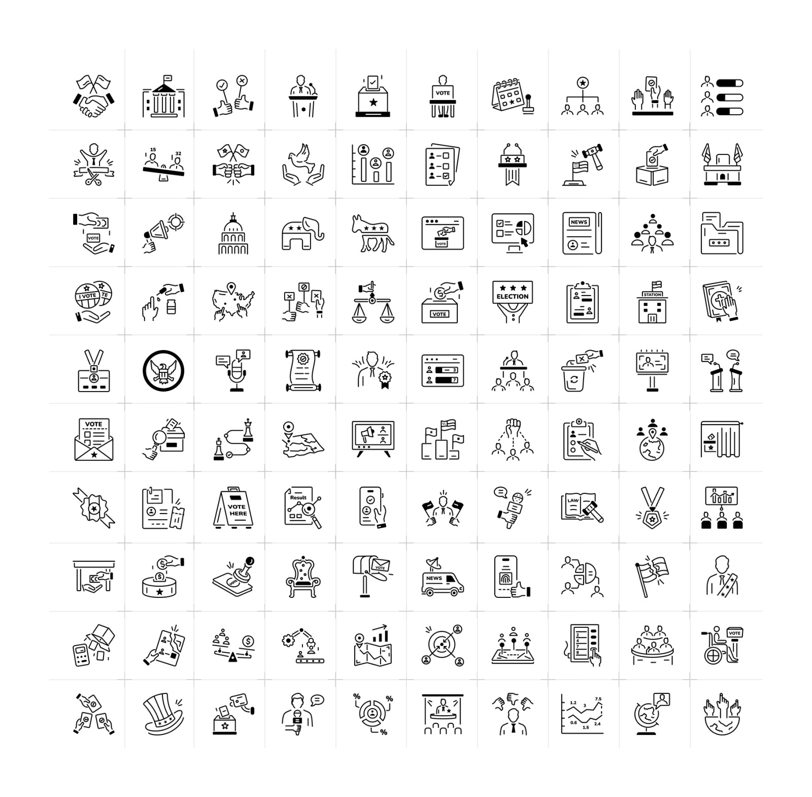 Animated US Elections Icons Animated US Elections Icons
