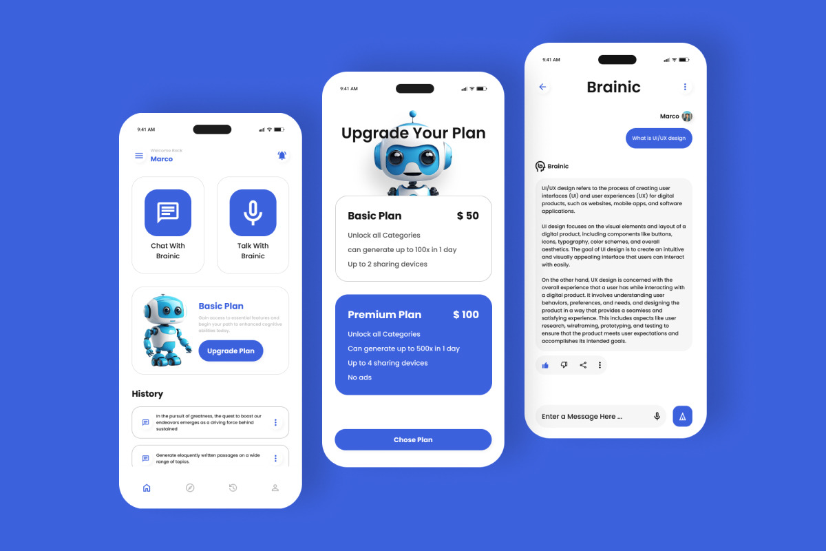 Brainic - Ai Chatbot Mobile App