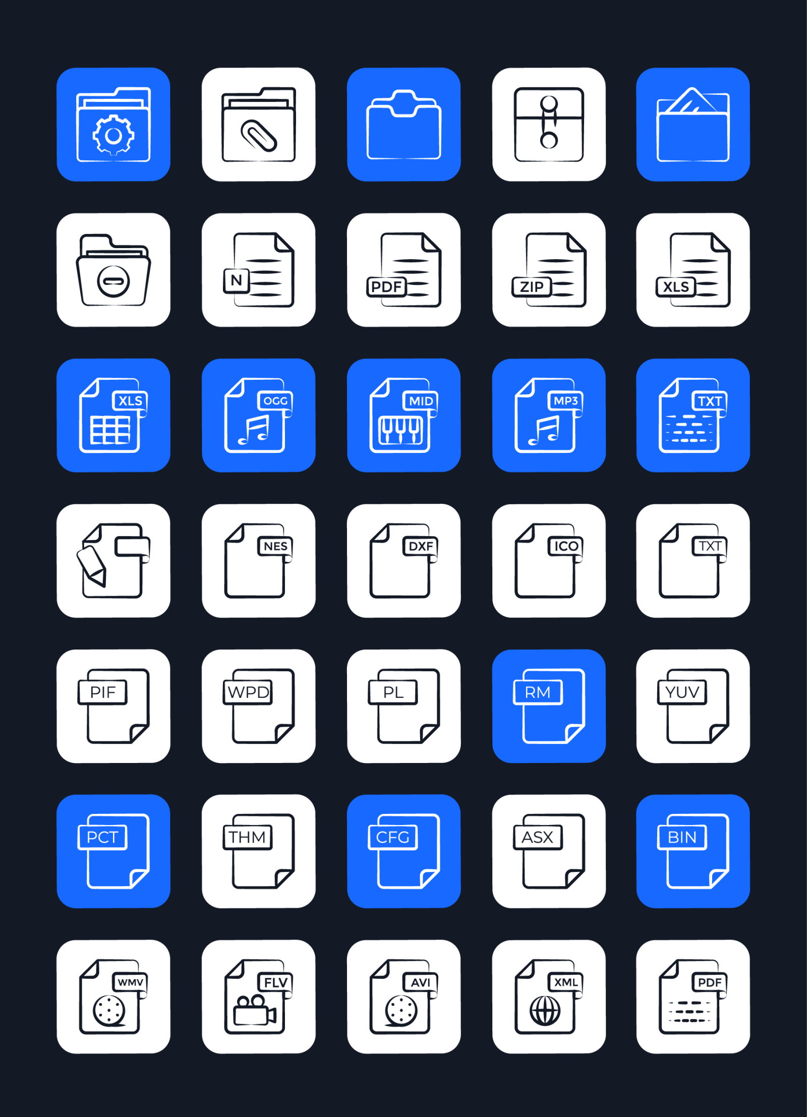 Files and Folders Icons Files and Folders Icons
