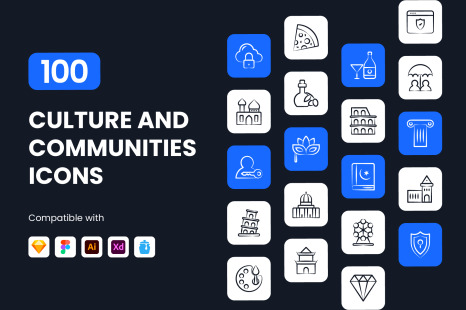 Culture and Communities Icons - Culture