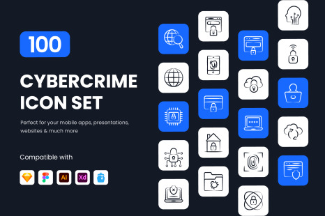 Cybercrime Icon Set - Hand drawn icons