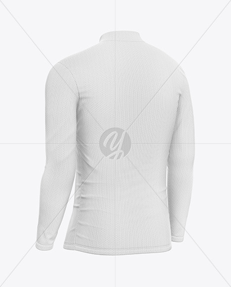 Mesh Jersey Mockup - Back Half Side View