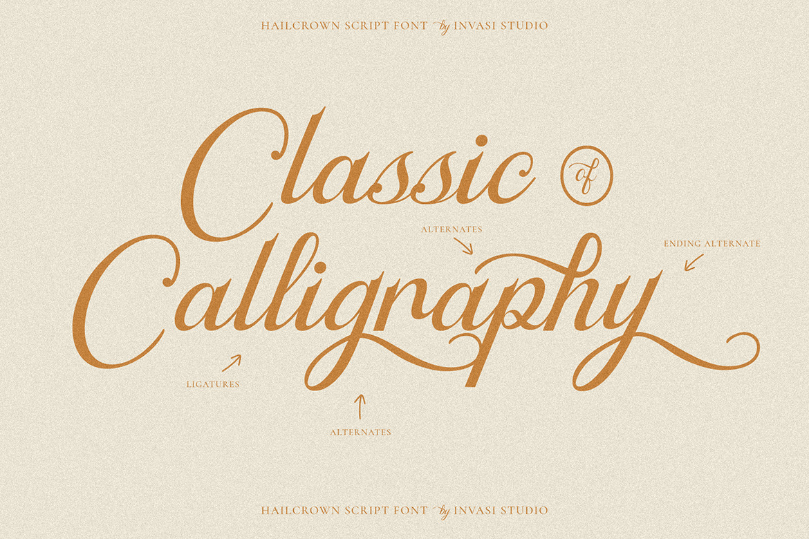 Hailcrown - Classic Script Font Hailcrown - Classic Script Font