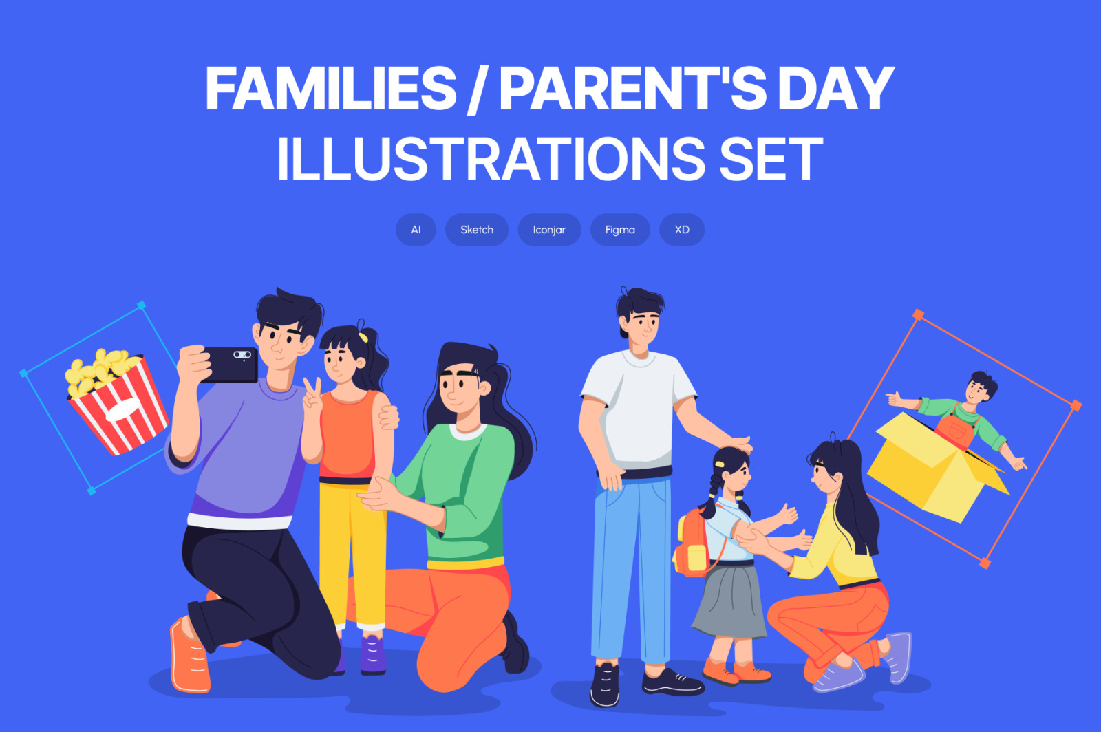 Families and Parents Day Illustrations