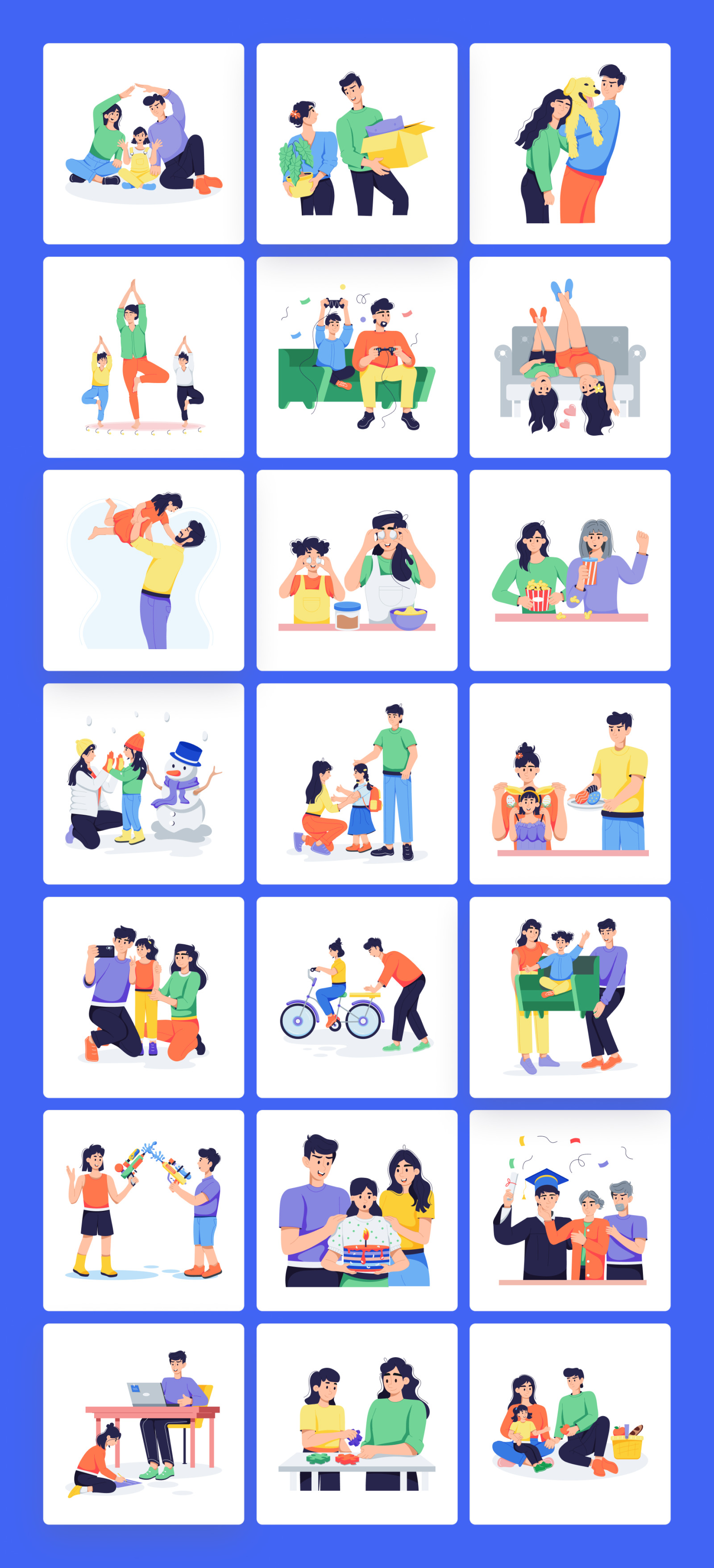 Families and Parents Day Illustrations