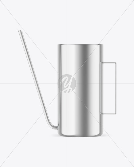 Metallic Watering Can Mockup