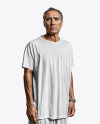 Man Wearing an Oversize T-Shirt Mockup