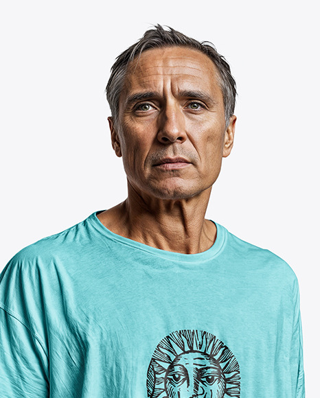 Man Wearing an Oversize T-Shirt Mockup