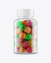 Plastic Bottle with Gummies Mockup