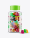 Plastic Bottle with Gummies Mockup