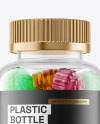 Plastic Bottle with Gummies Mockup