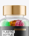 Plastic Bottle with Gummies Mockup