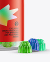 Plastic Bottle with Gummies Mockup