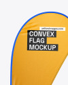 Convex Flag with Weight Circle Mockup