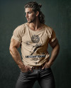 Long-haired Man Wearing a T-Shirt and Jeans Mockup