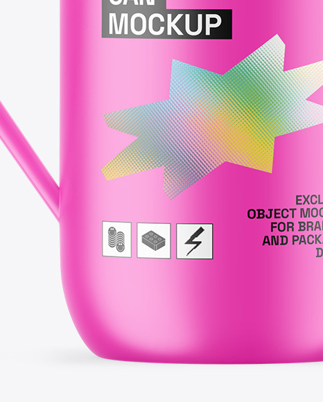 Matte Watering Can Mockup