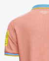 Short Sleeve Mesh Polo Shirt Mockup - Back View