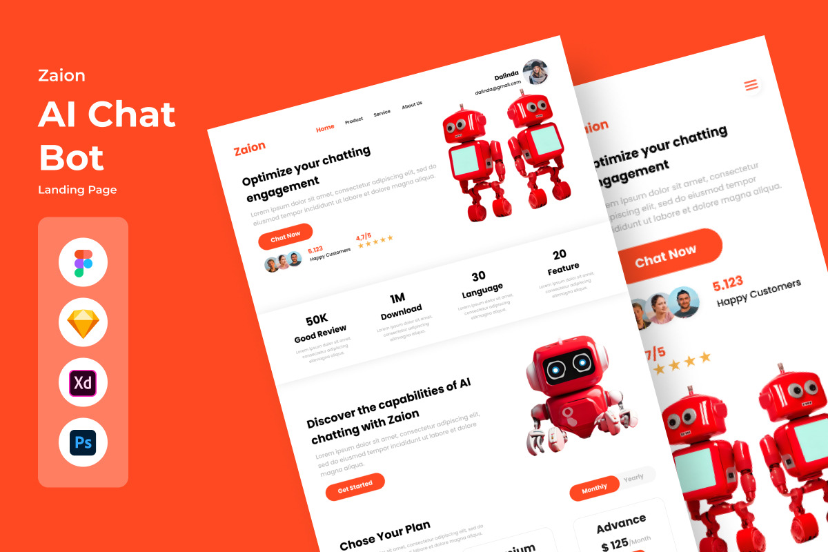 Zaion - Ai Chat Bot Landing Page V1