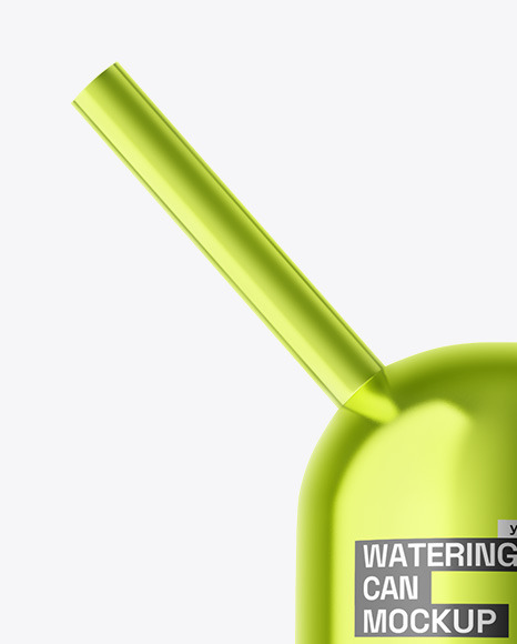 Metallic Watering Can Mockup