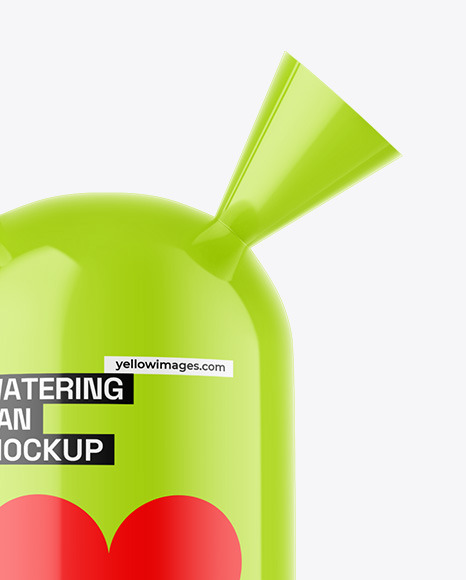Glossy Watering Can Mockup