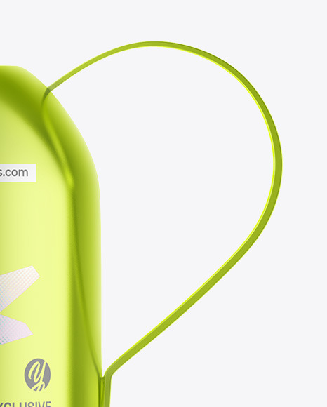 Metallic Watering Can Mockup