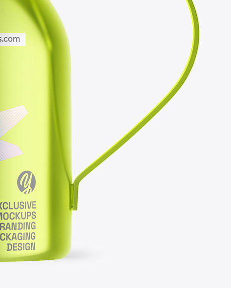 Metallic Watering Can Mockup