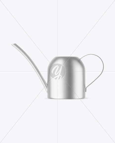 Matte Metallic Watering Can Mockup