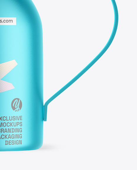 Matte Metallic Watering Can Mockup