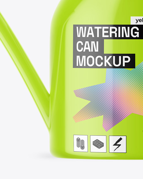 Glossy Watering Can Mockup