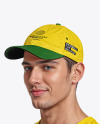 Man Wearing a Baseball Cap Mockup