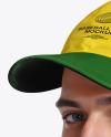 Man Wearing a Baseball Cap Mockup