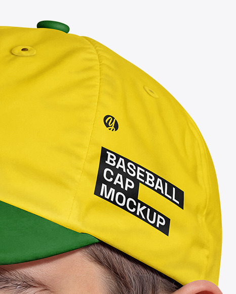 Man Wearing a Baseball Cap Mockup