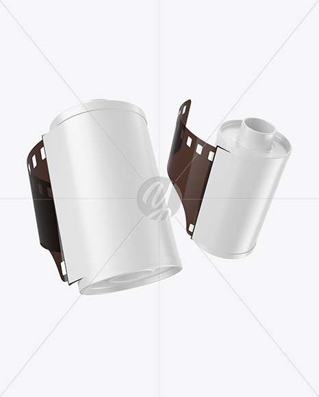 Two Matte Roll Film Mockup