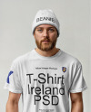 Bearded Irishman Wearing a T-Shirt and Beanie Hat Mockup